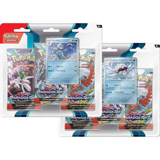 Pokemon TCG: Scarlet & Violet 4 - Paradox Rift - 3-Pack Display (1 At Random)