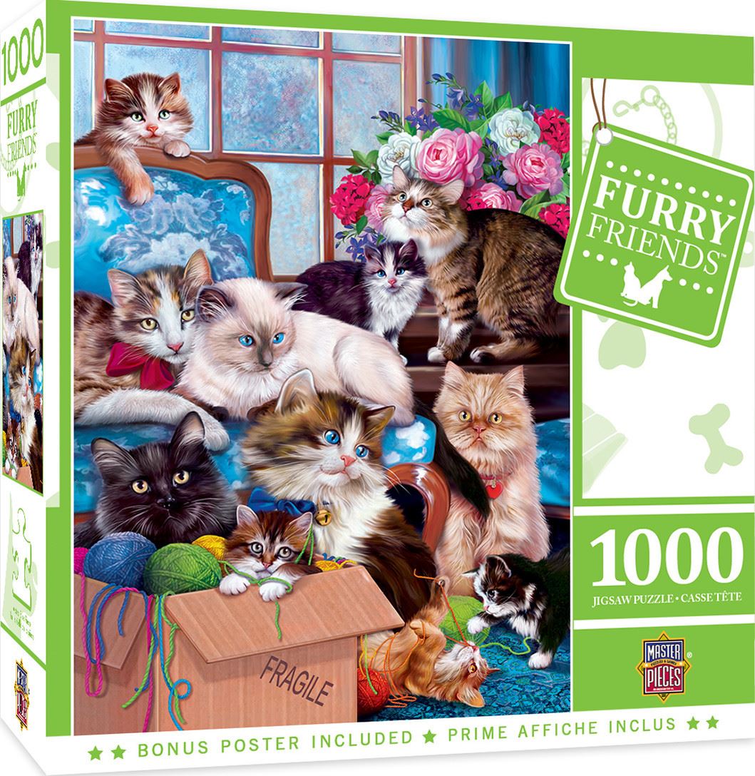 Masterpieces Puzzle Furry Friends Trouble Makers Puzzle 1000 piece jigsaw puzzle