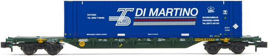 Arnold FS CEMAT Sgnss Container Transporter Wagon Green Livery Load