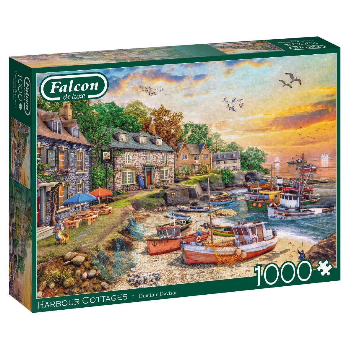 Jumbo Falcon de luxe Harbour Cottage Jigsaw Puzzle - 1000 Pieces