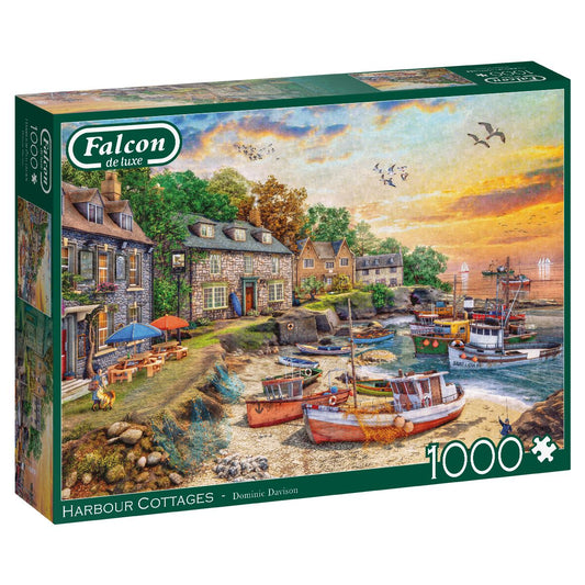 Jumbo Falcon de luxe Harbour Cottage Jigsaw Puzzle - 1000 Pieces