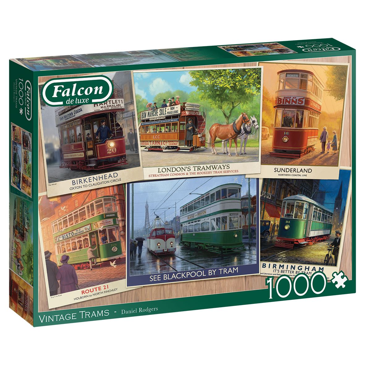 Jumbo Falcon De Luxe Vintage Trams Jigsaw Puzzle - 1000 Pieces