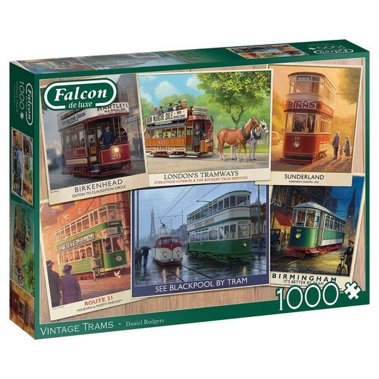 Jumbo Falcon De Luxe Vintage Trams Jigsaw Puzzle - 1000 Pieces