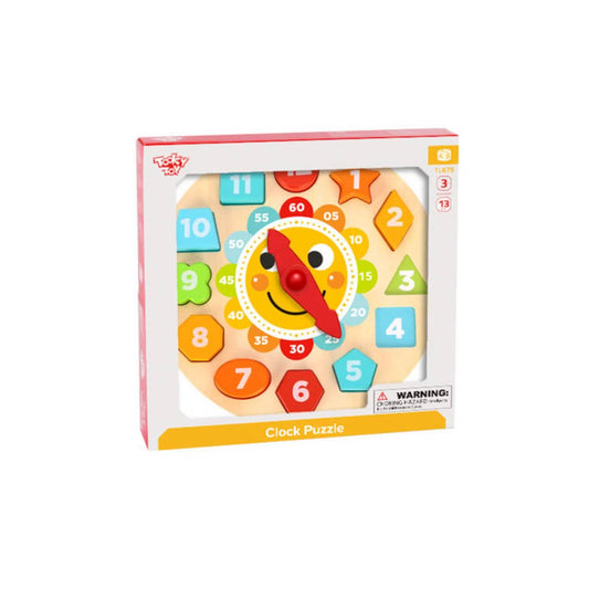Tooky Toy Wooden Clock Puzzle