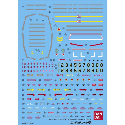 Gundam Decal 60 MG 2.0 Real Type