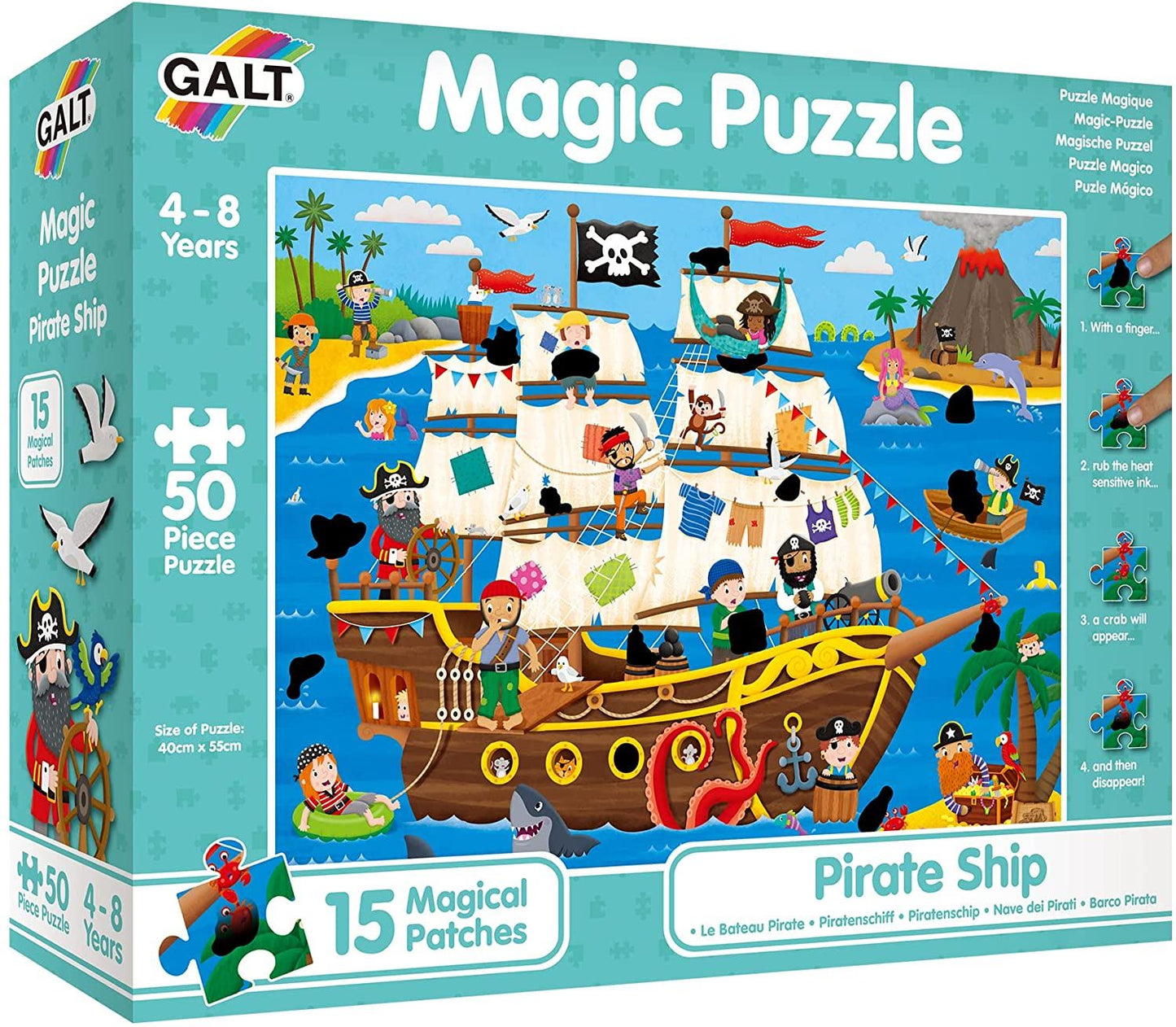 Galt Toys - Pirate Ship Magic Puzzle - 50 Pieces