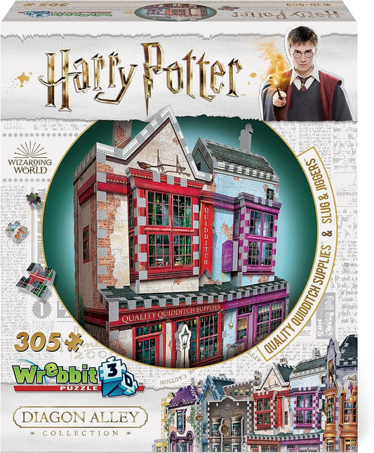 Wrebbit 3D Harry Potter Diagon Alley Collection: Quidditch Supplies & Slug & Jiggers Jigsaw Puzzle - 305 Pieces