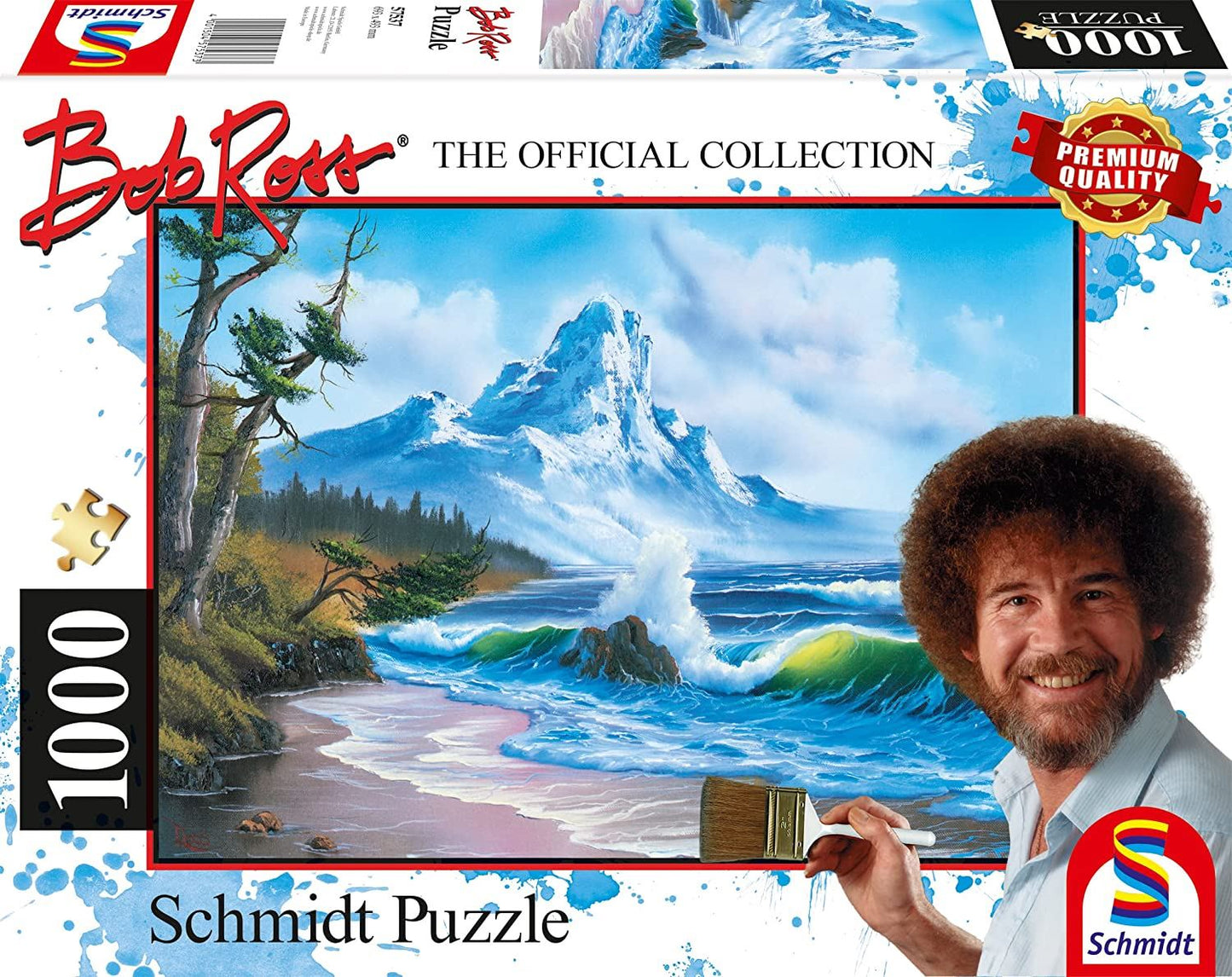 Schmidt Bob Ross: Mountain by the Sea 1000 Piece Jigsaw Puzzle