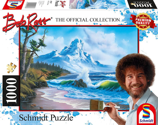 Schmidt Bob Ross: Mountain by the Sea 1000 Piece Jigsaw Puzzle
