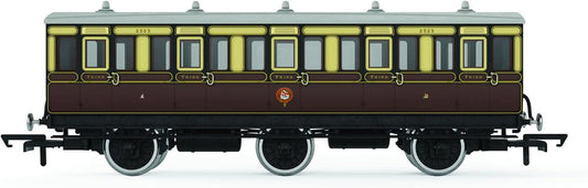 Hornby GWR, 6 Wheel Coach, 3rd Class, 2523 - Era 2/3