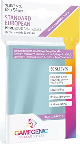 Gamegenic Prime Standard European Sized 62 x 94 mm - 50 Sleeves