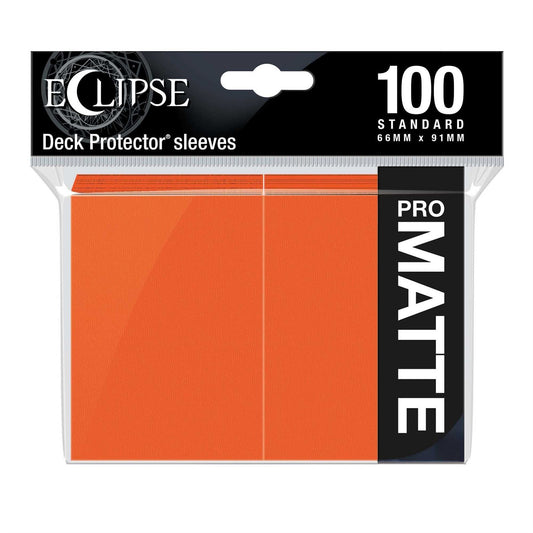 Ultra Pro Eclipse Matte 100 Standard Sleeves: Pumpkin Orange