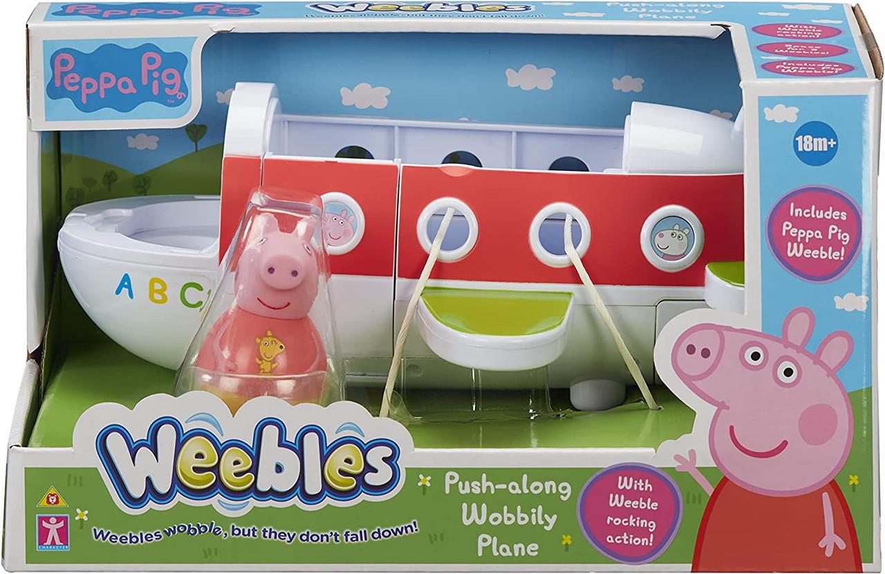 Peppa Pig Weebles Push Along Wobbily Plane