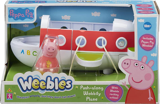Peppa Pig Weebles Push Along Wobbily Plane