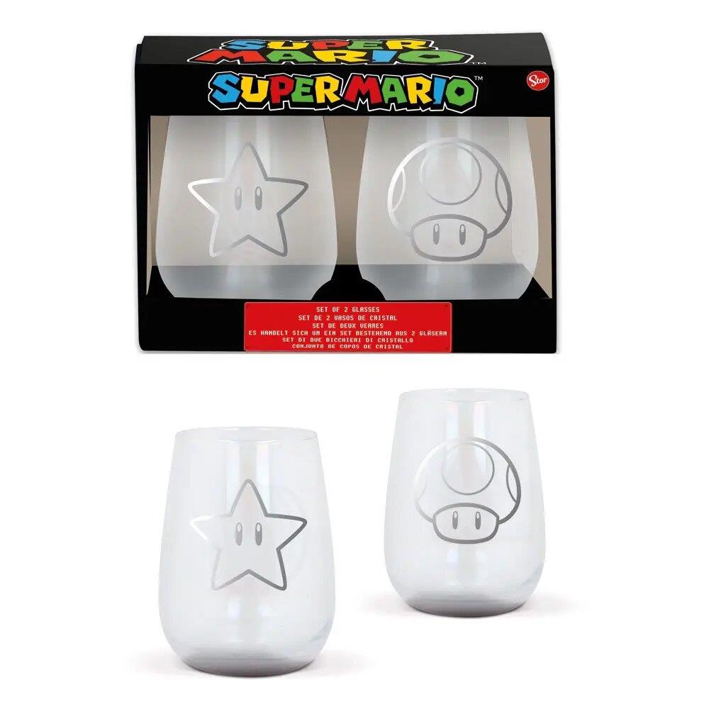 Super Mario Crystal Glasses 2 Pack