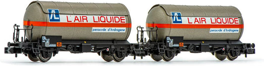 Arnold SNCF 2-unit Pack 2-axle Gas Tank Wagons AIR LIQUIDE period I
