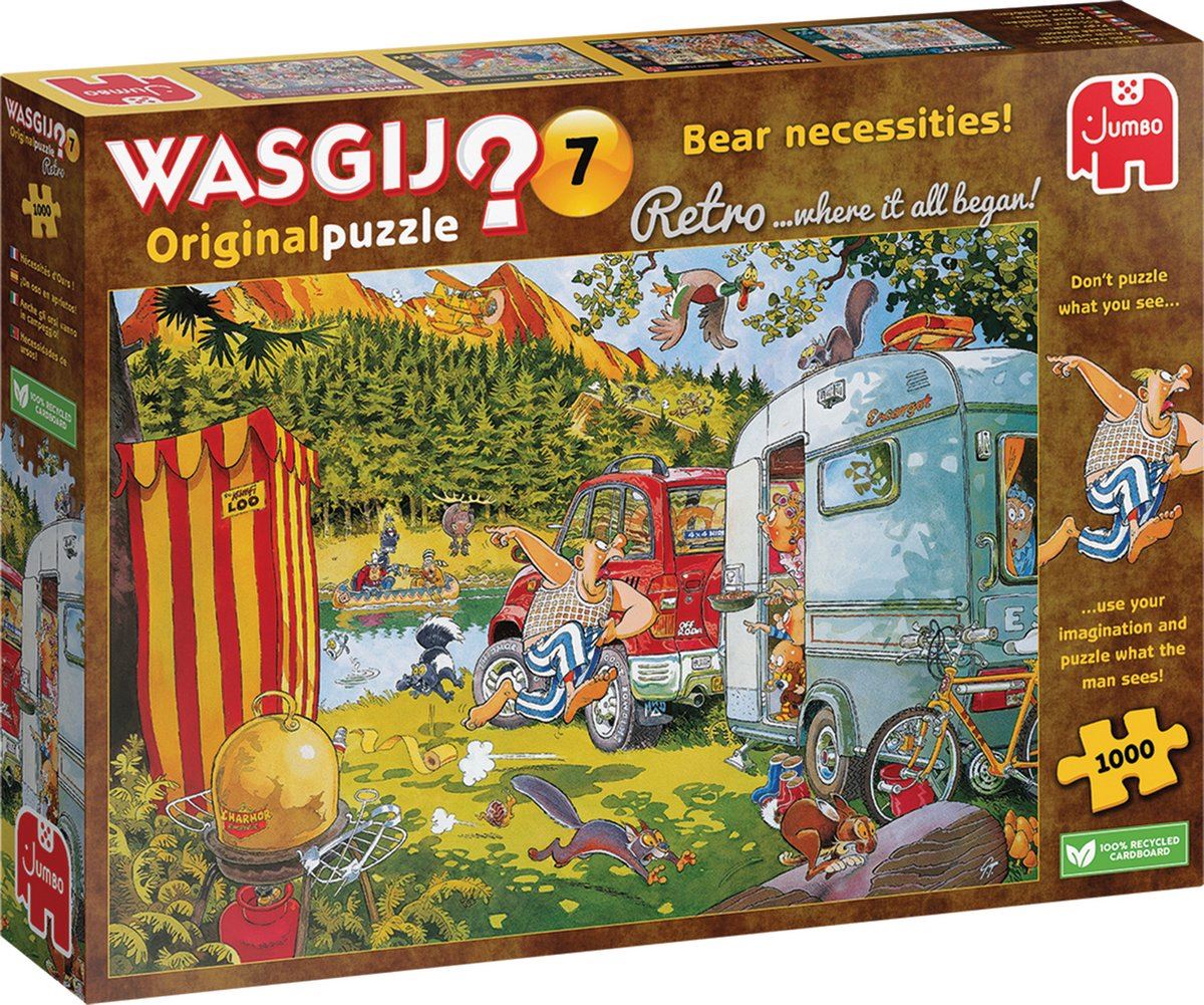 Jumbo Wasgij Retro Original 7 - Bear Necessities Jigsaw Puzzle - 1000 Pieces