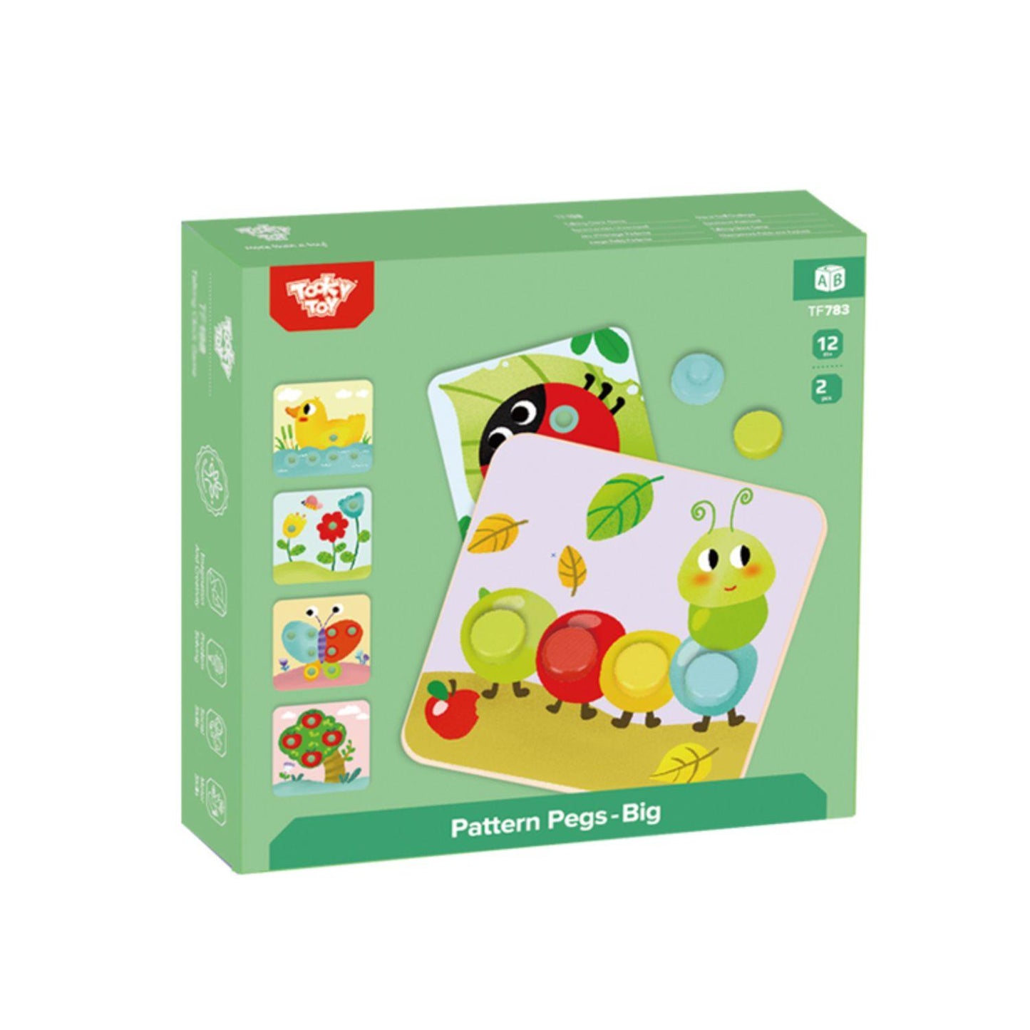 Tooky Toy Wooden Pattern Pegs - Big