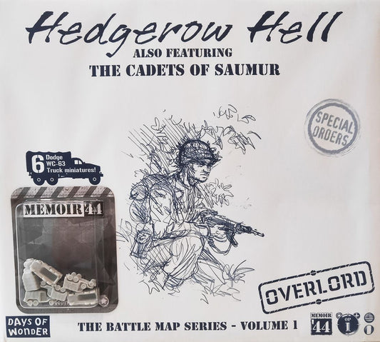Memoir '44 OP1 Battle Map - Hedgerow Hell/Cadets de Saumur Expansion Board Game
