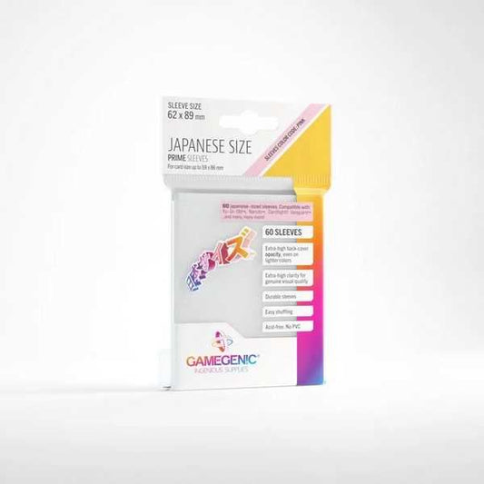 Gamegenic Prime Japanese Sized Sleeves White - 60 Sleeves