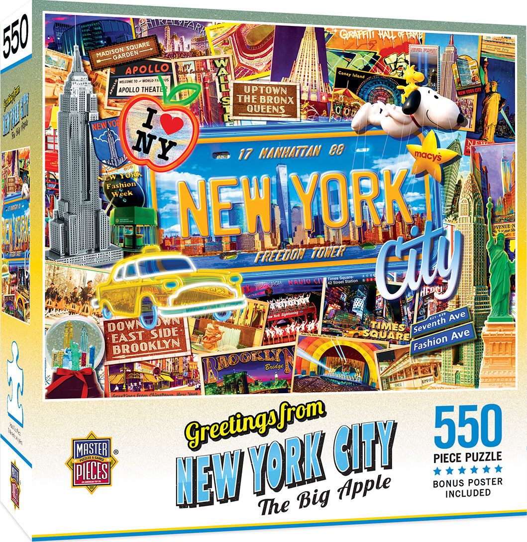 Masterpieces Puzzle Greetings from New York Puzzle 550 piece jigsaw puzzle